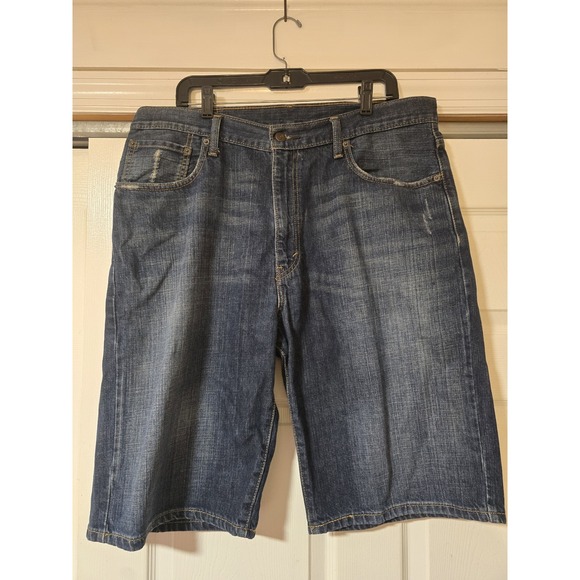 Levi's Other - Levi's Mens 569 Loose Straight Denim Jean Shorts Size 36 Dark Wash Jorts